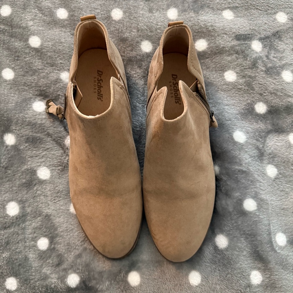 Dr. Scholl's Tan Suede Slip-On Bootie